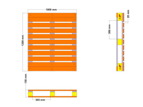 Bản vẽ kích thước Pallet gỗ tiêu chuẩn