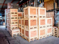 Plywood crate storage