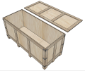 3D drawing of large plywood box