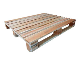For entry points wooden pallet with logo