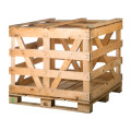 Wooden cage with cross wooden slats